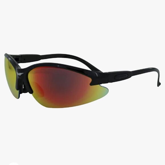 NEW Global Vision COUBKGTR Cougar Gtceh Black Frame Red Lens Safety Glasses - Picture 1 of 6